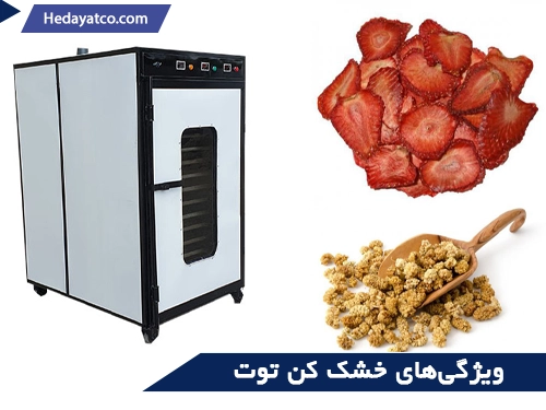 ویژگی‌های خشک کن توت