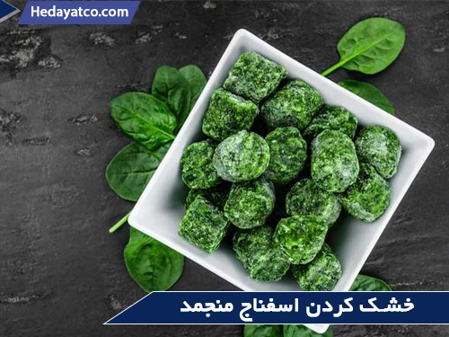 خشک کردن اسفناج منجمد شده