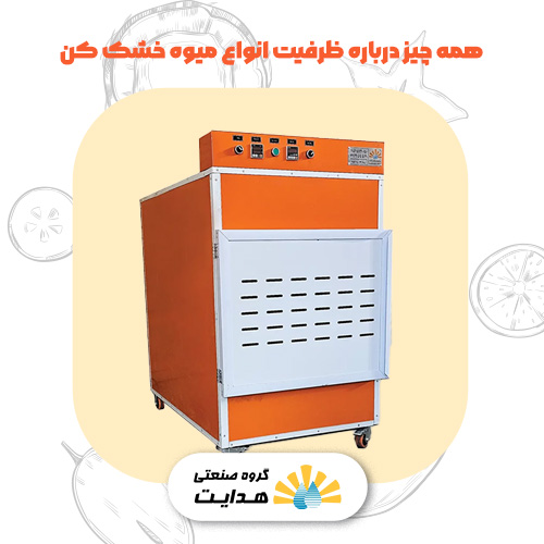 ظرفیت انواع میوه خشک کن